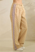 Satin Contrast Polka Dot Pants