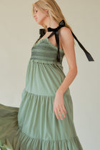 Ribbon Strap Maxi Dress