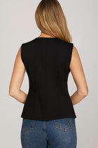 Sleeveless Button Down Knit Vest