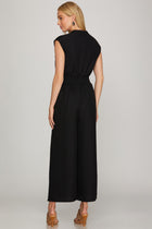 Zip Front Wide Leg Jumpsuit