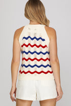 Wavy Stripe Knit Tank