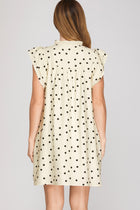 Polka Dot Ruffle Sleeve Mini Dress