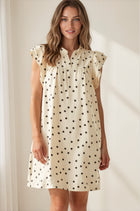 Polka Dot Ruffle Sleeve Mini Dress