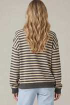 Striped Crewneck Knit Sweater