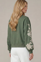 Ultra Soft Embroidered Sleeve Sweatshirt