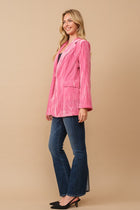 Crinkle Velvet Blazer