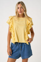 Ruffle Lace Detail Top