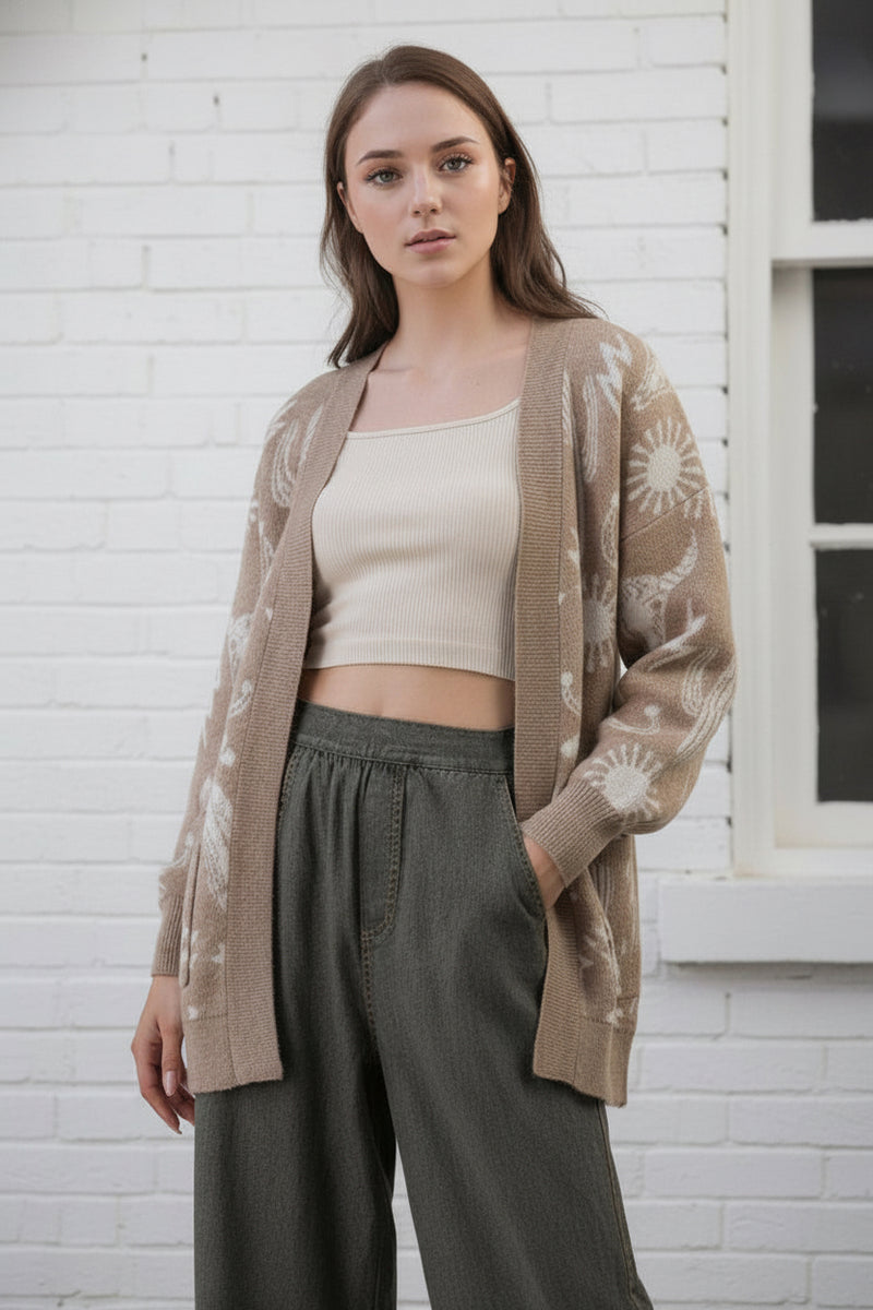 Oversized Western Cardigan