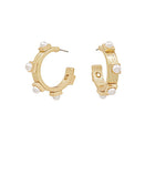 Pearl Embellished Hoops