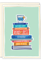 Book Stack Get Well Card