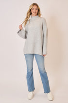 Speckled Pullover Sweater - Lt. Grey