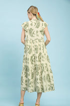 Paisley Print Midi Dress
