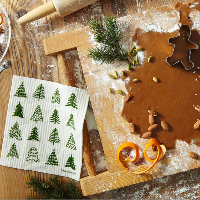 Swedish Dishcloth - Woodland Trees