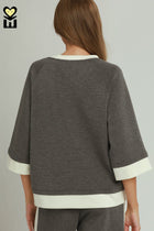 Luxe Knit Color Block Raglan Sleeve Top