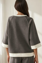 Luxe Knit Color Block Raglan Sleeve Top