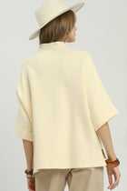 Mock Neck Dolman Sleeve Sweater Top