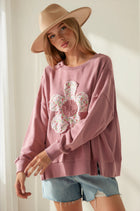 Floral Patchwork Oversized Sweatshirt