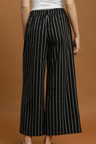 Striped Pull-On Wide Leg Pants