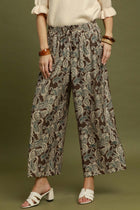 Paisley Print Wide Leg Pants