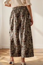 Paisley Print Wide Leg Pants