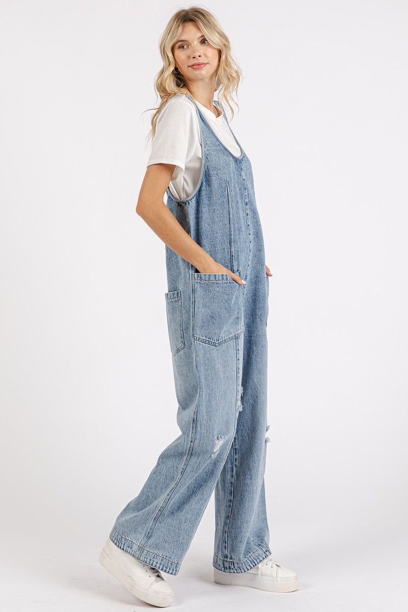 Relaxed Fit Denim Jumpsuit