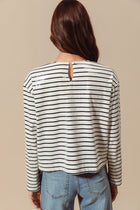 Holiday Sequins Striped Top