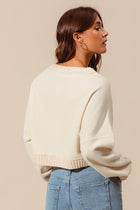 Cable Knit Raglan Detail Sweater