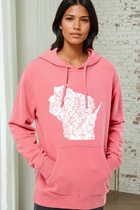 Garment Dyed WI Hoodie - Berry