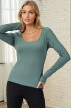 Butter Long Sleeve Top - Fern Forest
