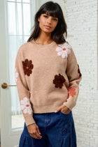 Textured Floral Sweater