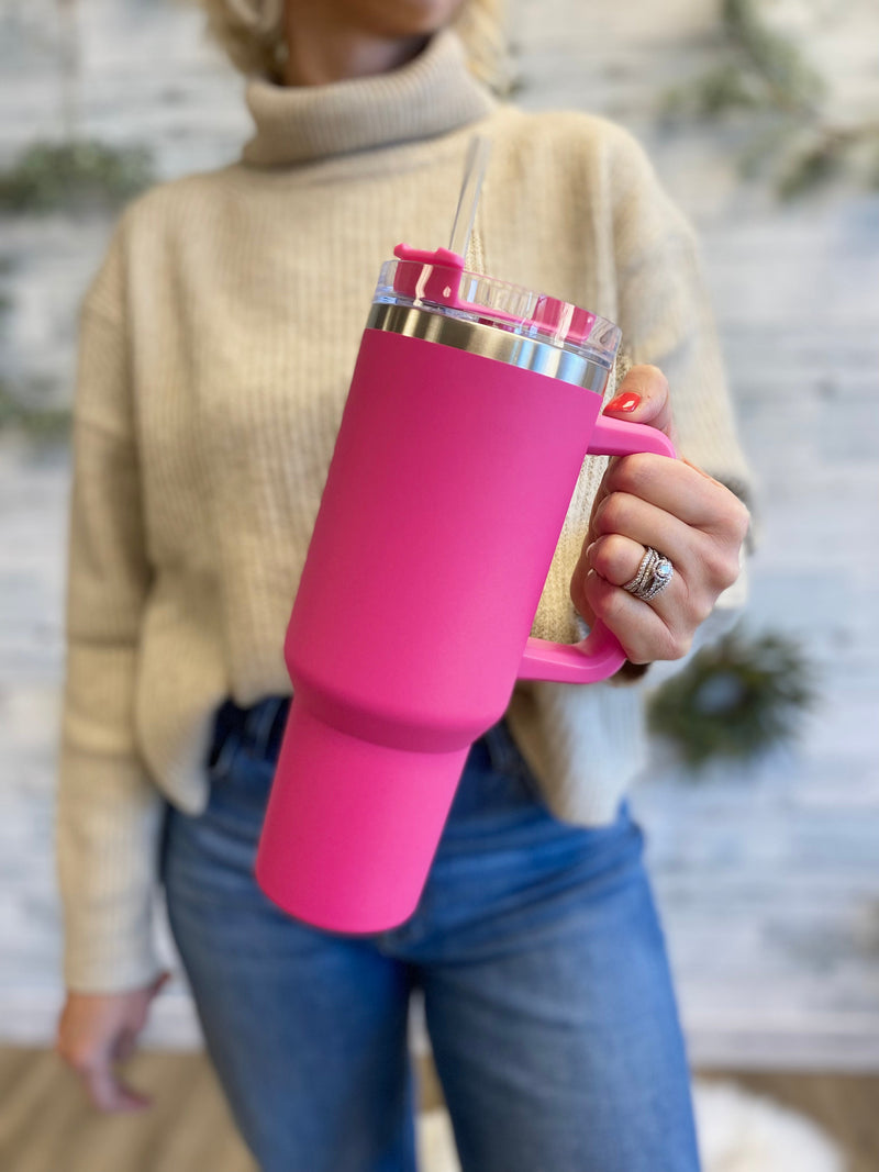 40 oz. Tumbler with Straw-6 colors