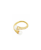 Twist Pearl Open Ring