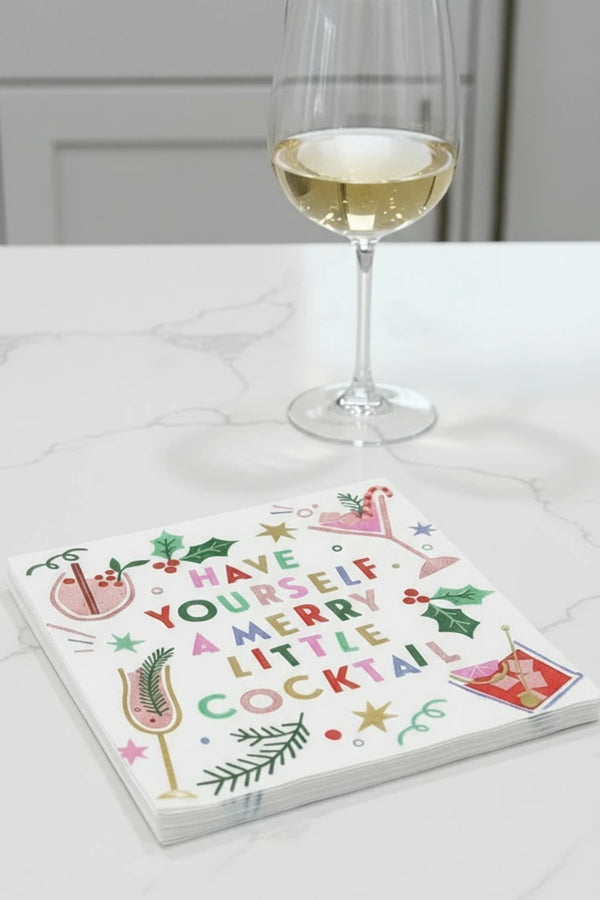 Holiday Cocktail Napkin - Oh Come All Ye Thirsty