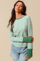 Textured Floral Knit Top