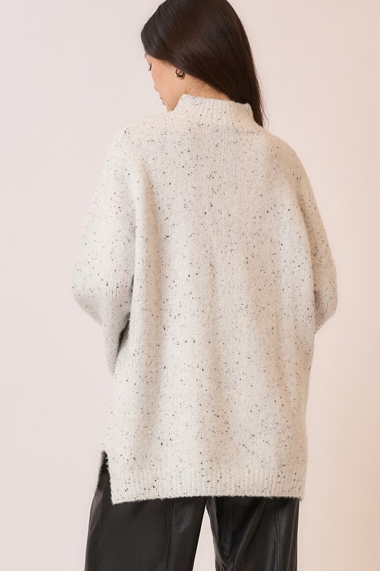 Speckled Pullover Sweater - Off White