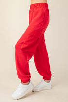 Patched Pocket Scuba Joggers - Red