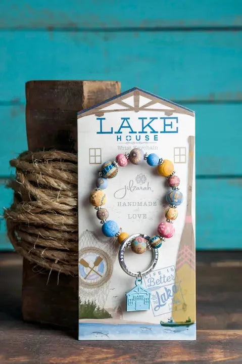 Lake House Carded Wrist Keychain