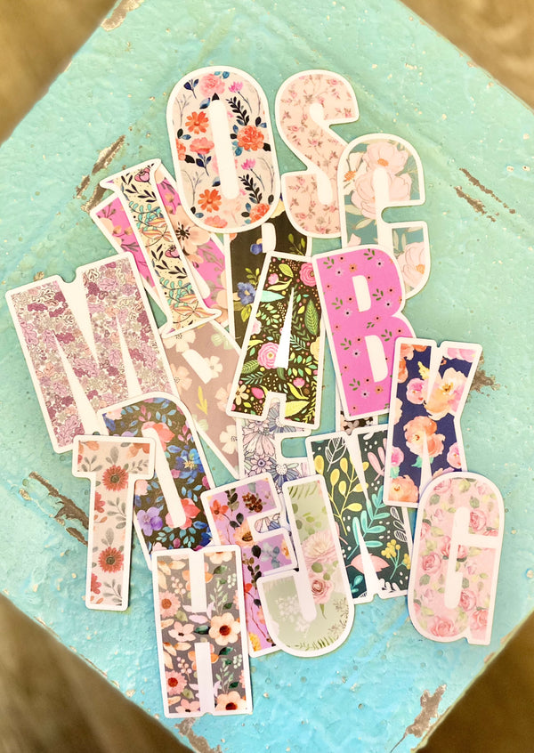 Floral Letter Sticker
