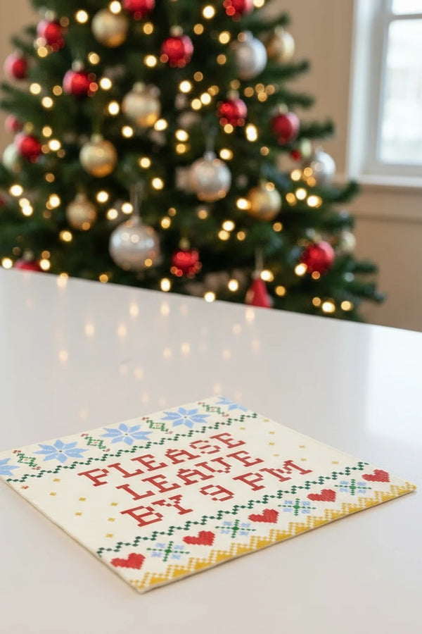 Holiday Cocktail Napkin - Leave By 9pm