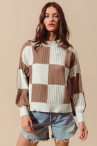 Checkered Neutral Sweater