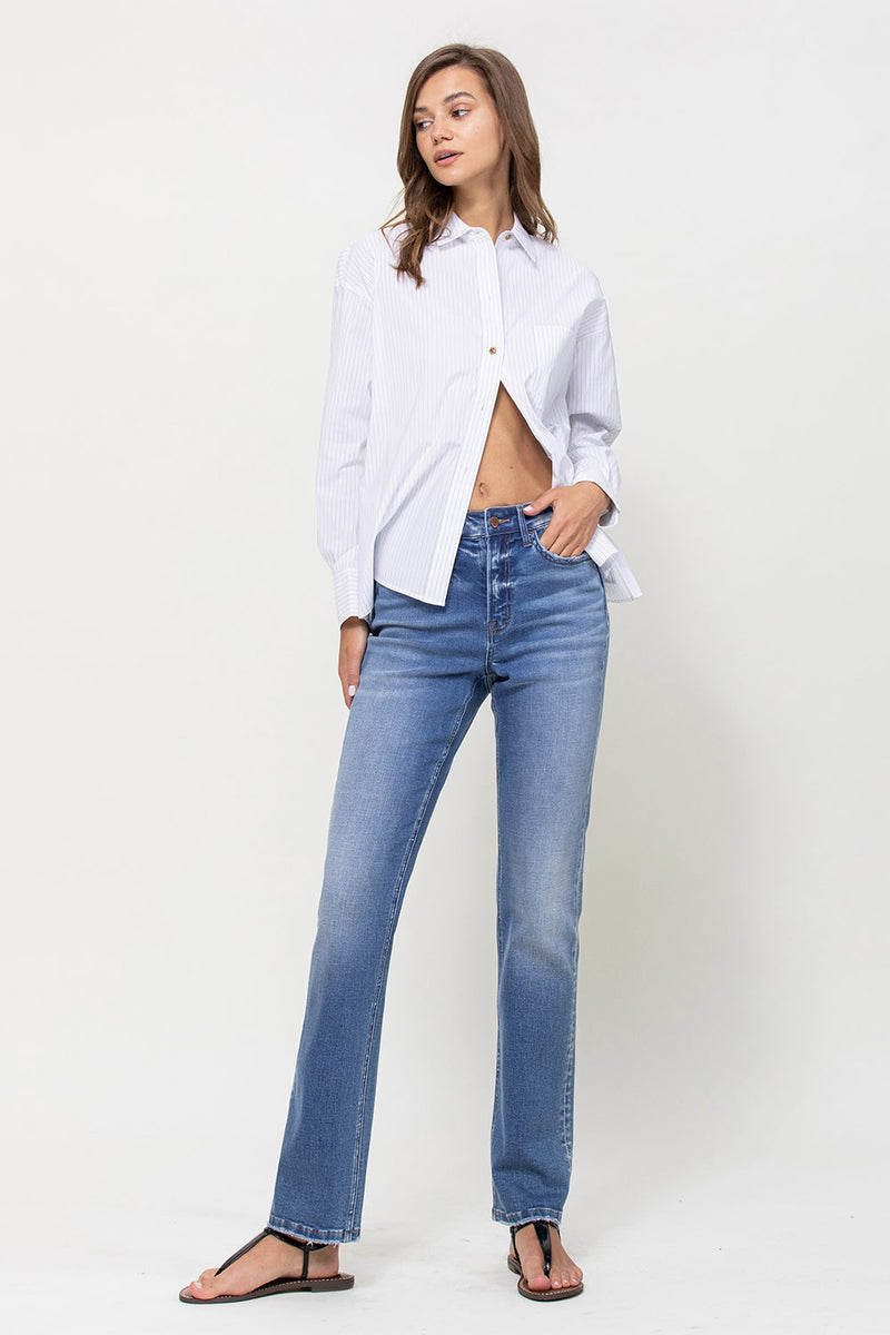 Katy High-Rise Straight Leg Jeans