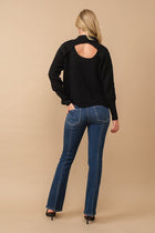 Solid Open Back Sweater