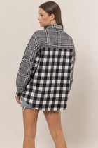 Mixed Pattern Plaid Shacket