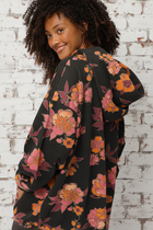 Oversized Floral Printed Hoodie