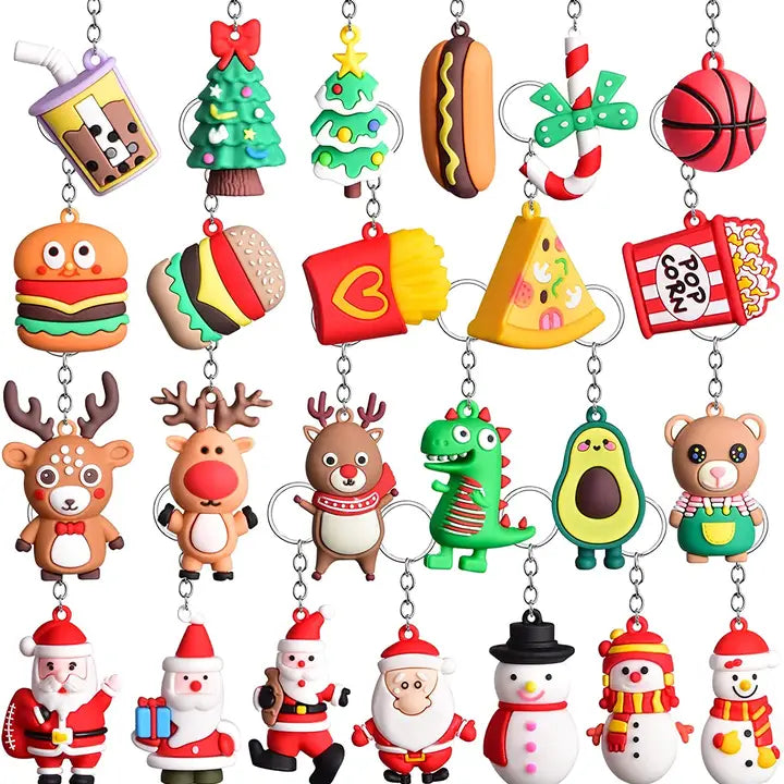 24 Pcs Keychain Advent Calendar