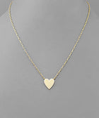 Textured Heart Pendant Necklace