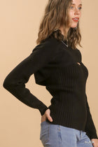 Knit Tank Sweater Combo - Black