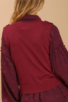 Sequin Vest - Crimson