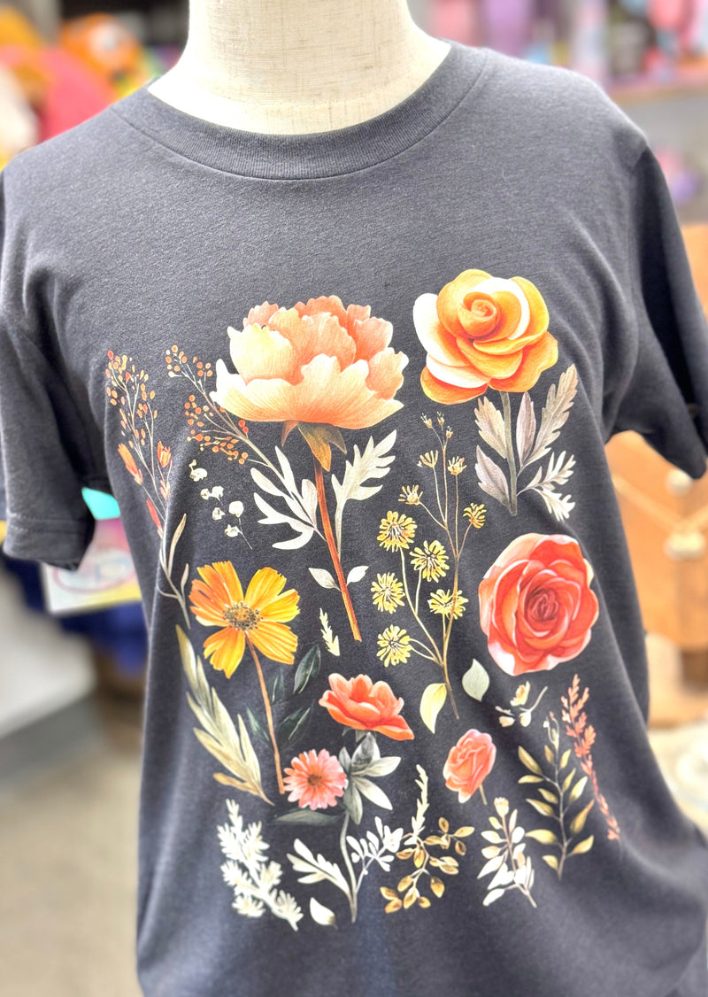 Girl's Graphic Tee - Floral Mix