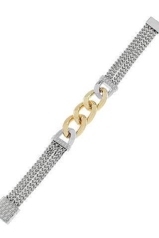 Mixed Metal Chain Link Bracelet